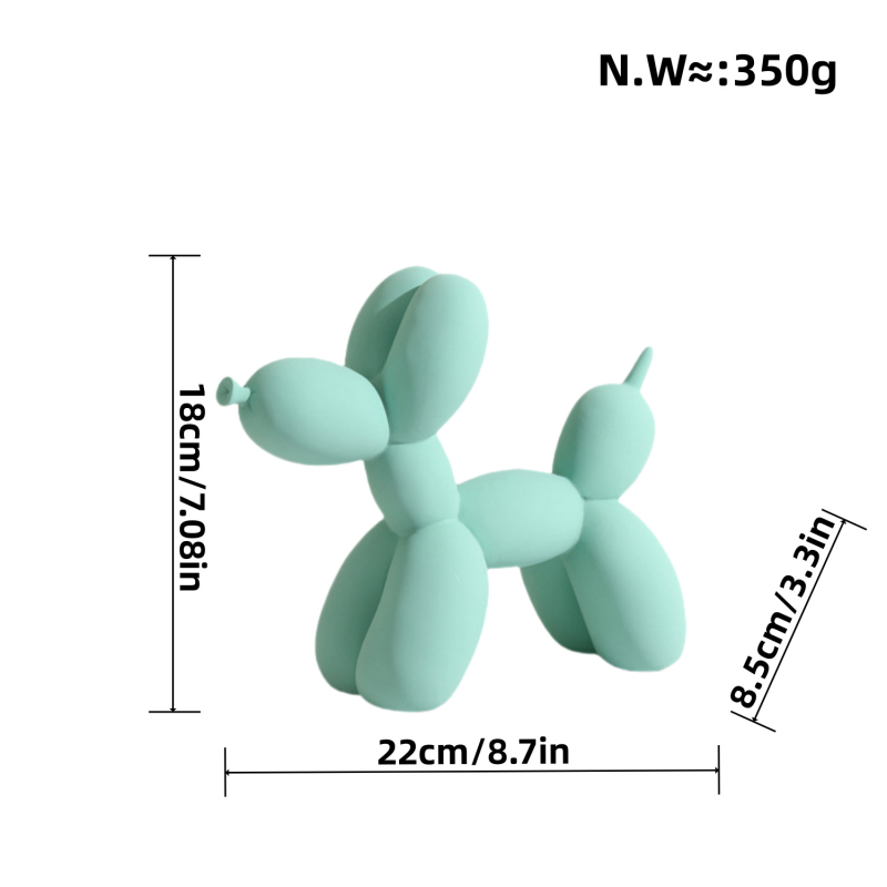 Amerikietiško stiliaus balionų šunų papuošalai kūrybingi grafiti spalvingi dervos amatai šunų namų verandos svetainės vyno spintelės dekoracijos