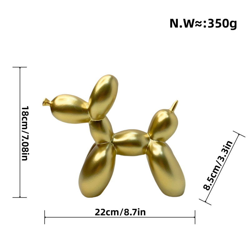 Amerikietiško stiliaus balionų šunų papuošalai kūrybingi grafiti spalvingi dervos amatai šunų namų verandos svetainės vyno spintelės dekoracijos