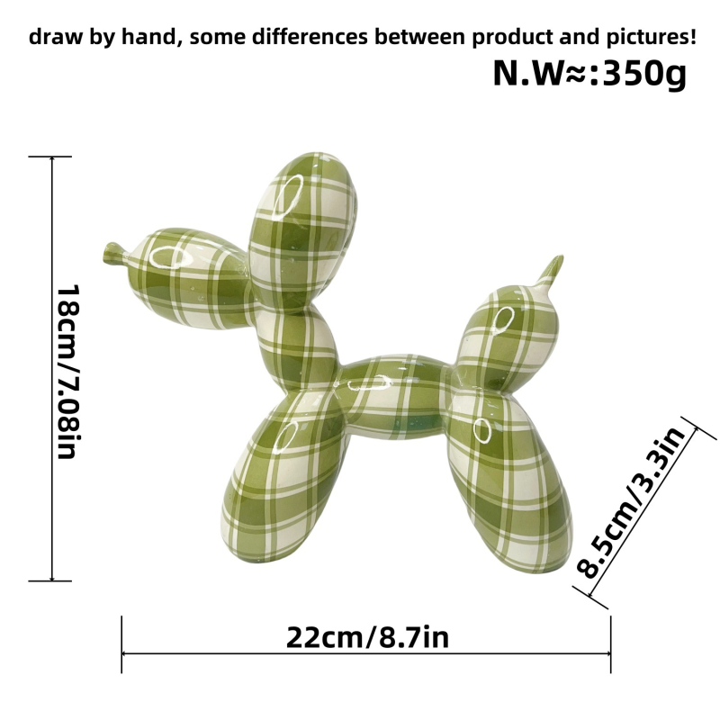 Amerikietiško stiliaus balionų šunų papuošalai kūrybingi grafiti spalvingi dervos amatai šunų namų verandos svetainės vyno spintelės dekoracijos
