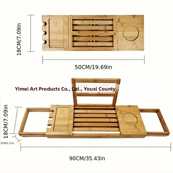 Vidinis bambukinis teleskopinis vonios stovas su stalčiumi, vonios kambario laikymo lentynėlė, plokščias vonios laikiklis, vonios laikymo lenta