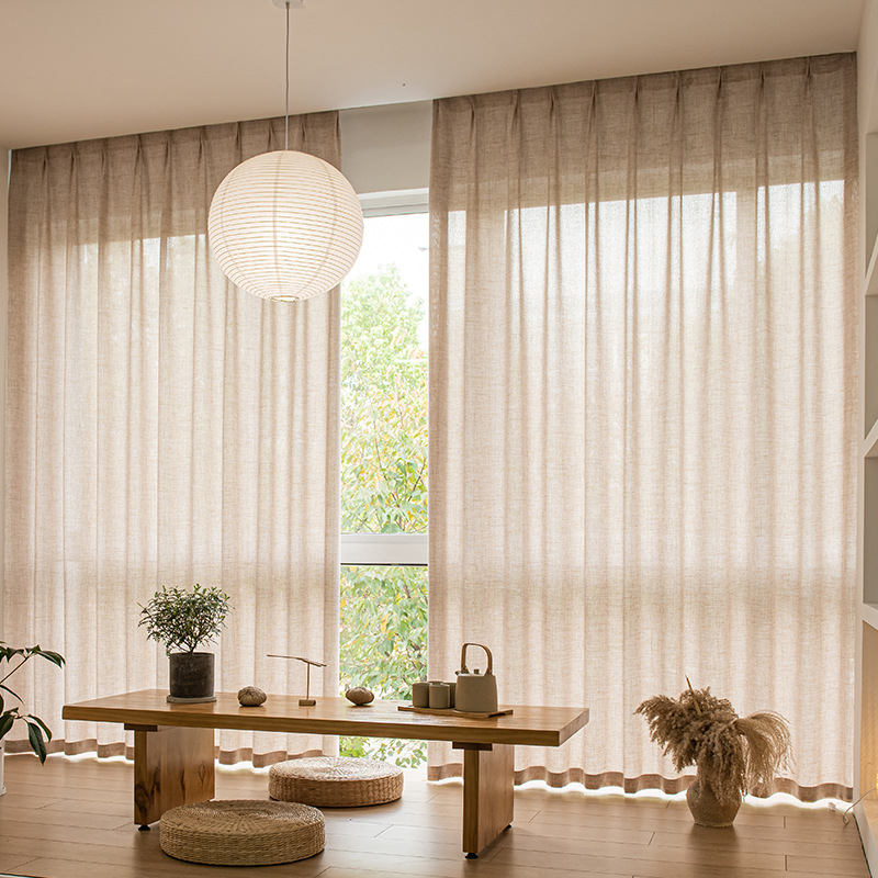 2024 m. naujas sutirštintas lininis langų ekranas, skaidrus, nepermatomas, apsaugantis nuo saulės, izoliacinis ekranas, užuolaidos svetainei, balkonui, miegamajam, užuolaida