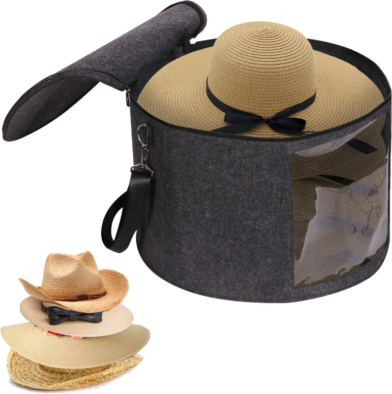 Kanta za pohranu šešira, sklopiva kutija za pohranu šešira za muškarce i žene - putna kutija za pohranu šešira, torba za kaubojske šešire