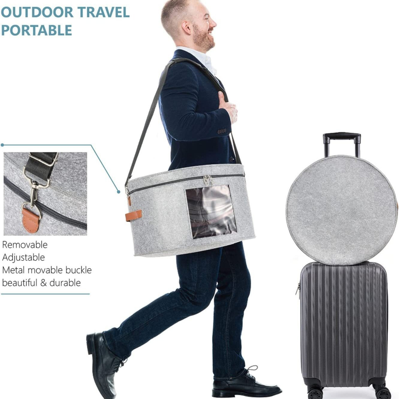 Kanta za pohranu šešira, sklopiva kutija za pohranu šešira za muškarce i žene - putna kutija za pohranu šešira, torba za kaubojske šešire