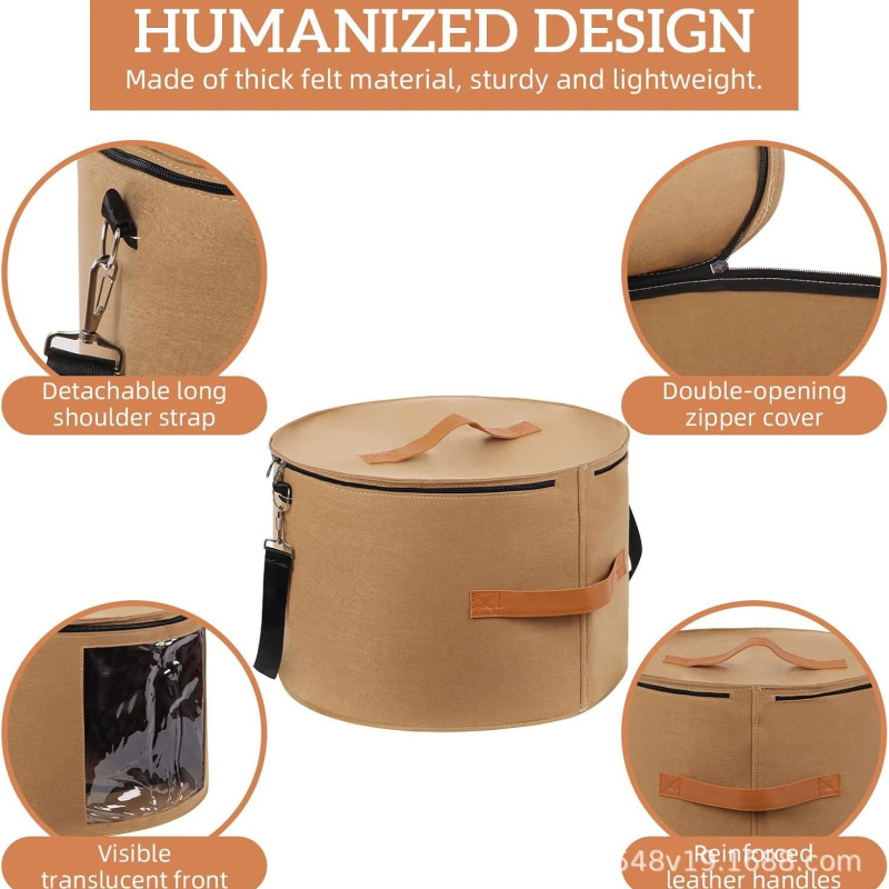 Kanta za pohranu šešira, sklopiva kutija za pohranu šešira za muškarce i žene - putna kutija za pohranu šešira, torba za kaubojske šešire