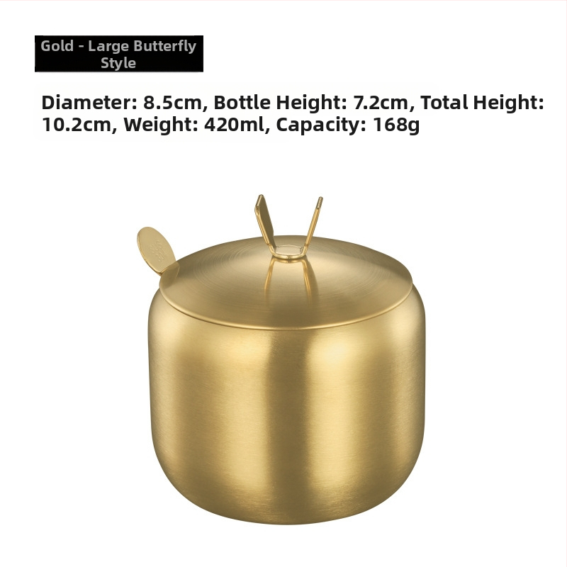 Prieskonių bakas virtuvei, buitiniam naudojimui, 304 nerūdijančio plieno prieskonių bakas, vieno komercinio restorano čili aliejaus bakas, druskos bakas, prieskonių dėžutė