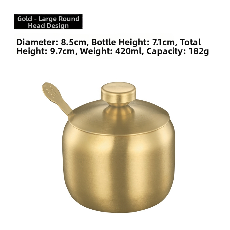 Prieskonių bakas virtuvei, buitiniam naudojimui, 304 nerūdijančio plieno prieskonių bakas, vieno komercinio restorano čili aliejaus bakas, druskos bakas, prieskonių dėžutė