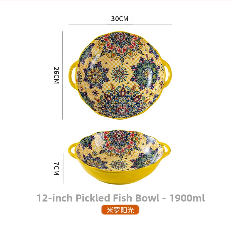 Böömi marineeritud kala suur kauss majapidamises suur kahe kõrvaga supikauss supikauss spetsiaalne kauss keedetud lihaviilude jaoks