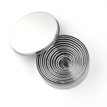 Φόρμα για μπισκότα κέικ από ανοξείδωτο ατσάλι με παχύρρευστη φόρμα κοπής για ζυμαρικά, στρογγυλή μους, σετ μπισκότων επιδόρπιο 11 τεμαχίων