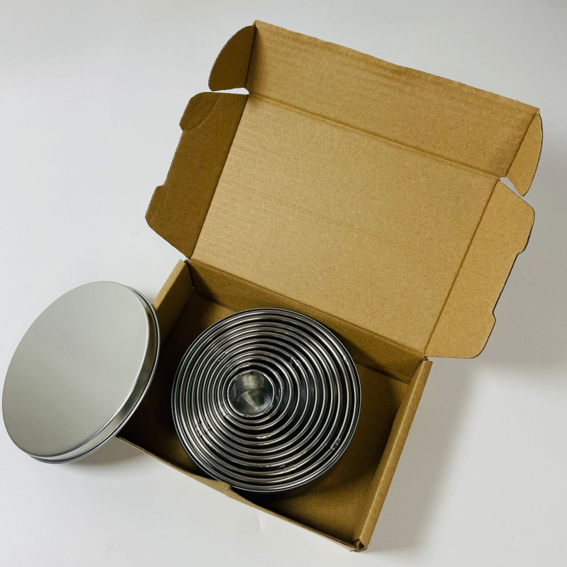 Φόρμα για μπισκότα κέικ από ανοξείδωτο ατσάλι με παχύρρευστη φόρμα κοπής για ζυμαρικά, στρογγυλή μους, σετ μπισκότων επιδόρπιο 11 τεμαχίων