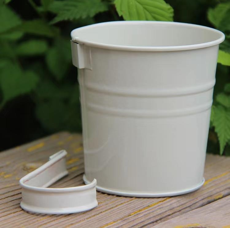 Tarpvalstybinis tiekimas Nuimamas kabliukas Gėlių vazono kabliukas Mažas kibiras Geležinis kibiras Sukulentų gėlių vazonas Geležinis pakabinamas kibiras