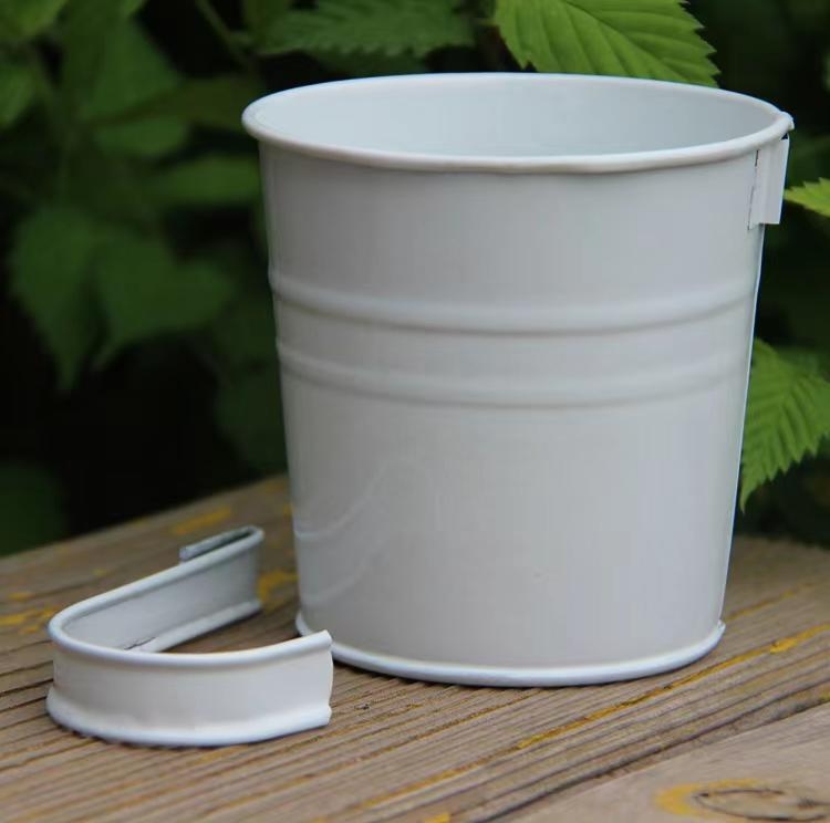 Tarpvalstybinis tiekimas Nuimamas kabliukas Gėlių vazono kabliukas Mažas kibiras Geležinis kibiras Sukulentų gėlių vazonas Geležinis pakabinamas kibiras