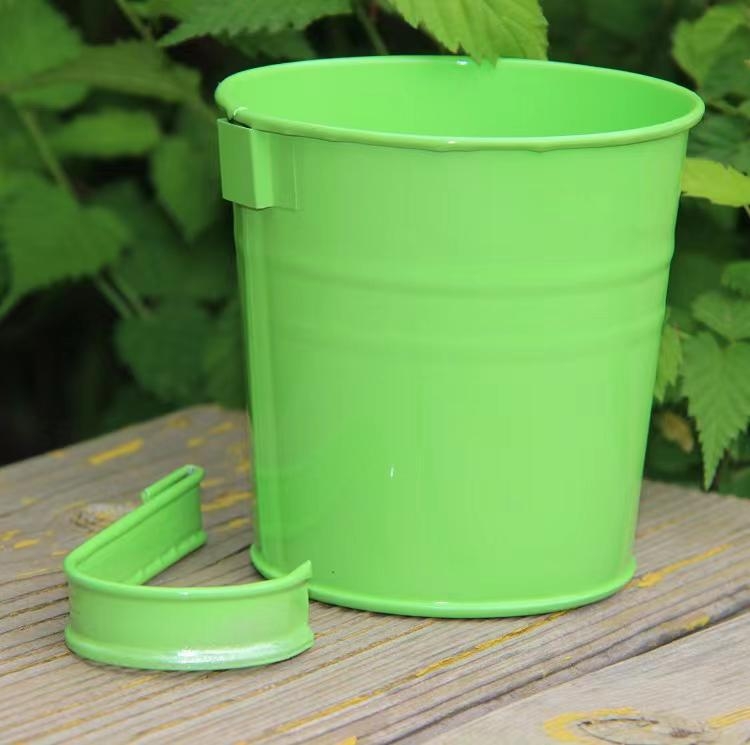 Tarpvalstybinis tiekimas Nuimamas kabliukas Gėlių vazono kabliukas Mažas kibiras Geležinis kibiras Sukulentų gėlių vazonas Geležinis pakabinamas kibiras