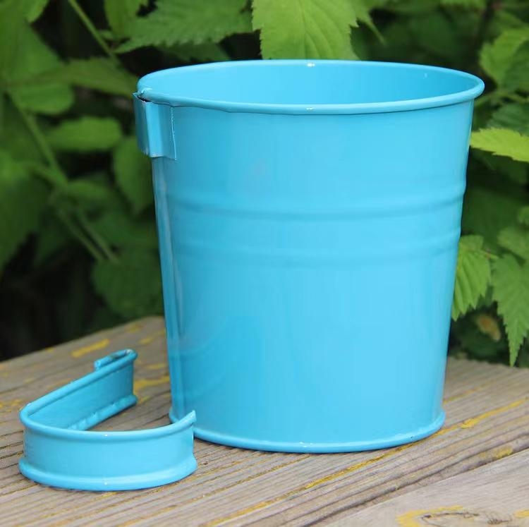 Tarpvalstybinis tiekimas Nuimamas kabliukas Gėlių vazono kabliukas Mažas kibiras Geležinis kibiras Sukulentų gėlių vazonas Geležinis pakabinamas kibiras