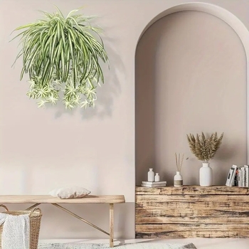 Piiriülene kunstlill 5 kahvliga Phnom Penh Chlorophytum potis roheline taim siidlill kunstlillede kimp kunsttaimede elutoa kaunistus