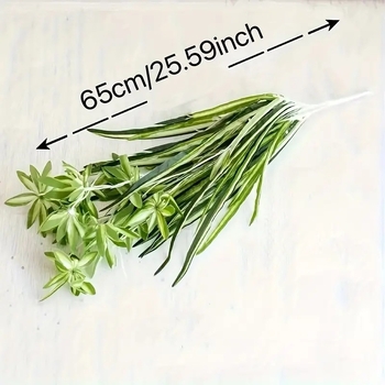 Piiriülene kunstlill 5 kahvliga Phnom Penh Chlorophytum potis roheline taim siidlill kunstlillede kimp kunsttaimede elutoa kaunistus