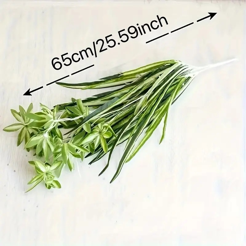 Piiriülene kunstlill 5 kahvliga Phnom Penh Chlorophytum potis roheline taim siidlill kunstlillede kimp kunsttaimede elutoa kaunistus