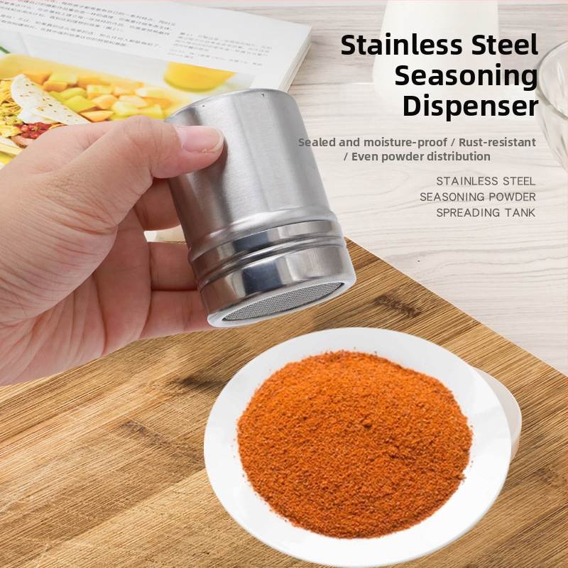 Трансграничен буркан от неръждаема стомана за прах, бутилка за подправки с плътна дупка, сито за прах, сито за кафе, бъчва за печене, бутилка за захар, сито за брашно