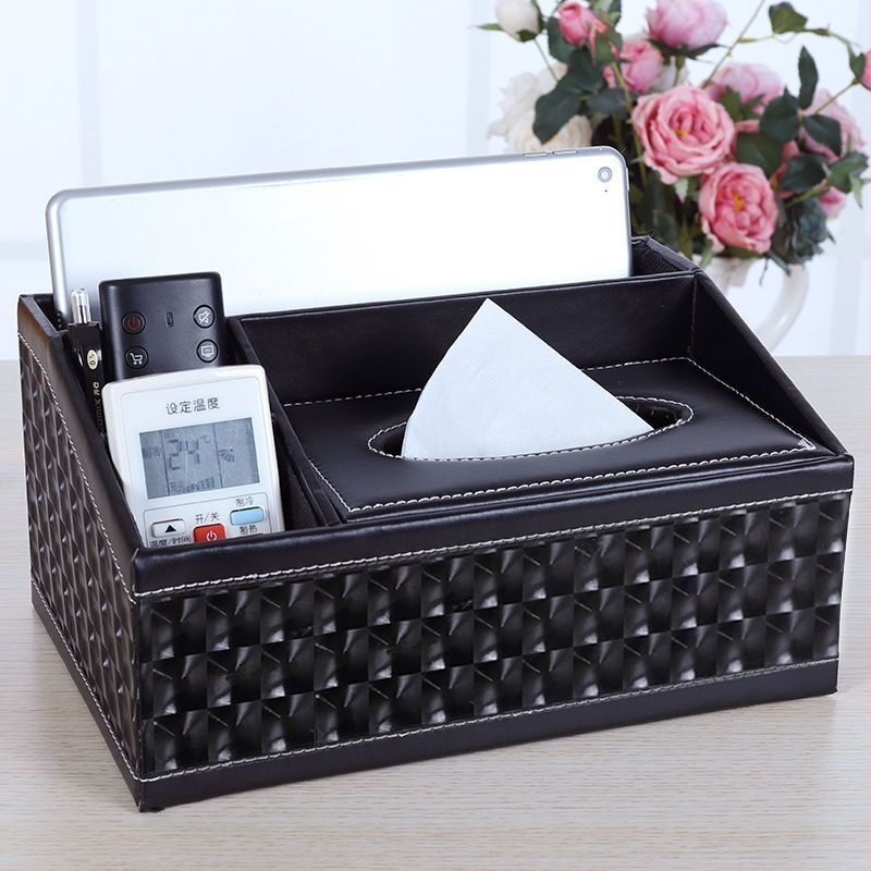 Многофункционална кутия за салфетки, кутия за хартия, масичка за кафе, кутия за съхранение с дистанционно управление за хол, кутия за домакински салфетки, хартиена кутия, проста, сладка