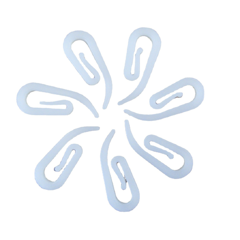 Kohtvarustuse valge plastkonks 100/kott kardin 6-sõnaline konks kardinakonks komakonks kardina plastkonks