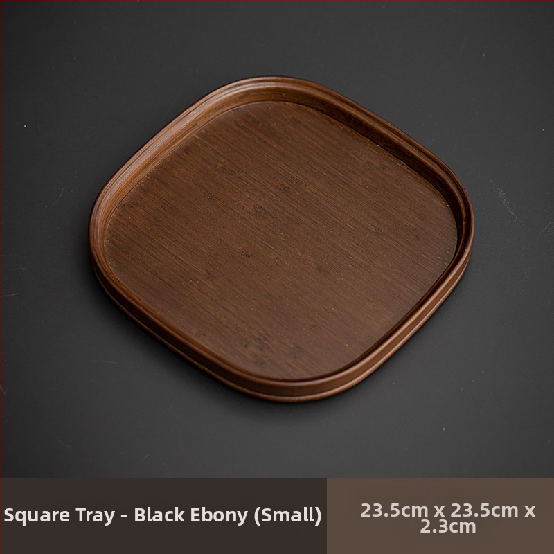 Ιαπωνικός δίσκος τσαγιού από γυαλί με λουλούδια Begonia, ρετρό δίσκος τσαγιού από μπαμπού, απλός δίσκος σνακ φρούτων για το σπίτι, δίσκος αποθήκευσης