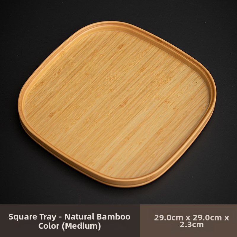 Ιαπωνικός δίσκος τσαγιού από γυαλί με λουλούδια Begonia, ρετρό δίσκος τσαγιού από μπαμπού, απλός δίσκος σνακ φρούτων για το σπίτι, δίσκος αποθήκευσης