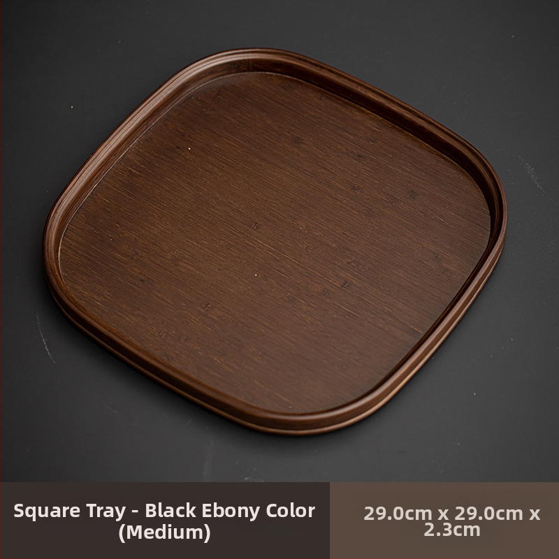 Ιαπωνικός δίσκος τσαγιού από γυαλί με λουλούδια Begonia, ρετρό δίσκος τσαγιού από μπαμπού, απλός δίσκος σνακ φρούτων για το σπίτι, δίσκος αποθήκευσης