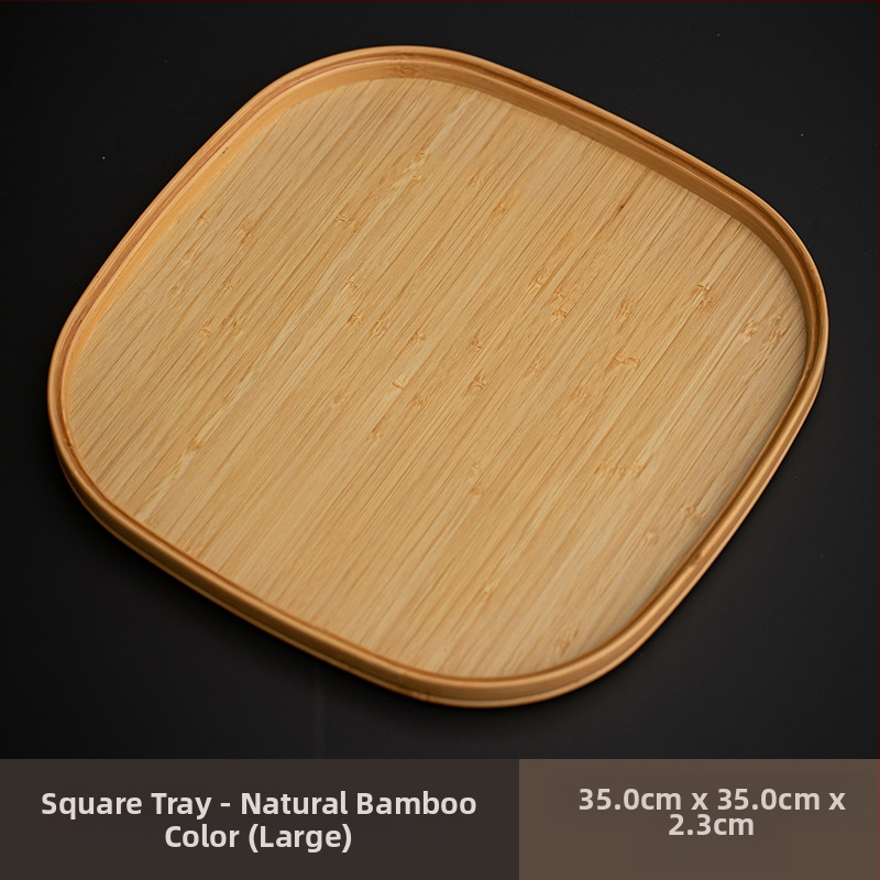 Ιαπωνικός δίσκος τσαγιού από γυαλί με λουλούδια Begonia, ρετρό δίσκος τσαγιού από μπαμπού, απλός δίσκος σνακ φρούτων για το σπίτι, δίσκος αποθήκευσης