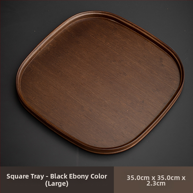 Ιαπωνικός δίσκος τσαγιού από γυαλί με λουλούδια Begonia, ρετρό δίσκος τσαγιού από μπαμπού, απλός δίσκος σνακ φρούτων για το σπίτι, δίσκος αποθήκευσης