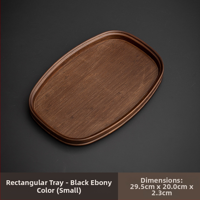 Ιαπωνικός δίσκος τσαγιού από γυαλί με λουλούδια Begonia, ρετρό δίσκος τσαγιού από μπαμπού, απλός δίσκος σνακ φρούτων για το σπίτι, δίσκος αποθήκευσης