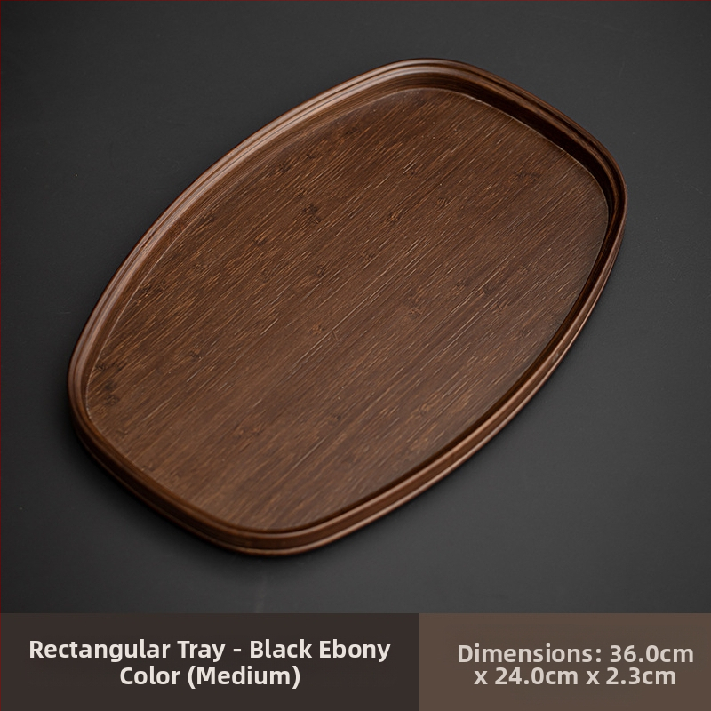 Ιαπωνικός δίσκος τσαγιού από γυαλί με λουλούδια Begonia, ρετρό δίσκος τσαγιού από μπαμπού, απλός δίσκος σνακ φρούτων για το σπίτι, δίσκος αποθήκευσης