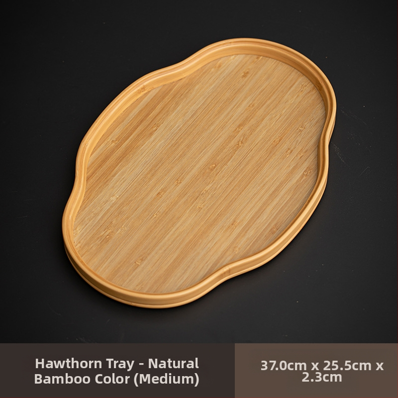 Ιαπωνικός δίσκος τσαγιού από γυαλί με λουλούδια Begonia, ρετρό δίσκος τσαγιού από μπαμπού, απλός δίσκος σνακ φρούτων για το σπίτι, δίσκος αποθήκευσης