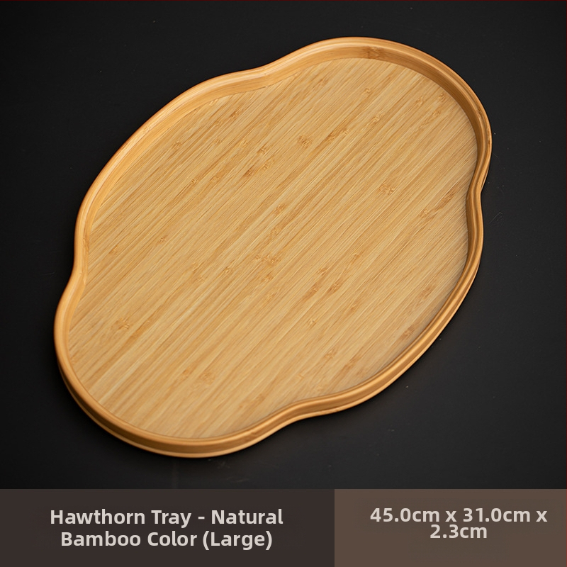 Ιαπωνικός δίσκος τσαγιού από γυαλί με λουλούδια Begonia, ρετρό δίσκος τσαγιού από μπαμπού, απλός δίσκος σνακ φρούτων για το σπίτι, δίσκος αποθήκευσης