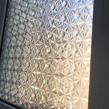 Värviline klaaskile läbipaistev läbipaistmatu aknakleebis jooksev klaaskleebis, mis murdub värviliste piiriüleste plahvatuste eest