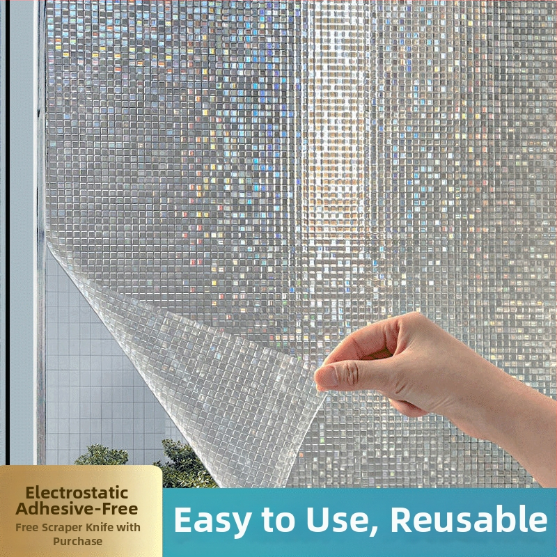 Värviline klaaskile läbipaistev läbipaistmatu aknakleebis jooksev klaaskleebis, mis murdub värviliste piiriüleste plahvatuste eest