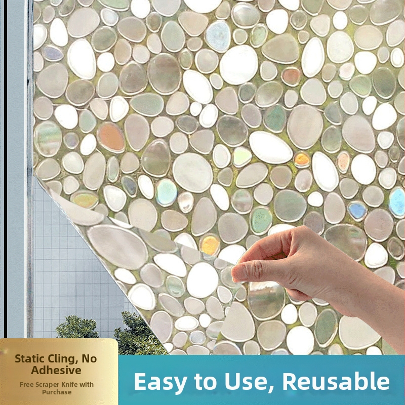 Värviline klaaskile läbipaistev läbipaistmatu aknakleebis jooksev klaaskleebis, mis murdub värviliste piiriüleste plahvatuste eest