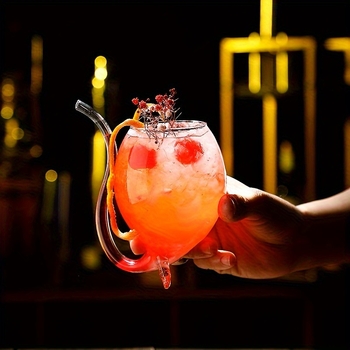 Loominguline klaasist vampiirikarikas kõrrega kokteilikarikas mahlakarikas joogikarikas skandinaavia kokteilikarikas