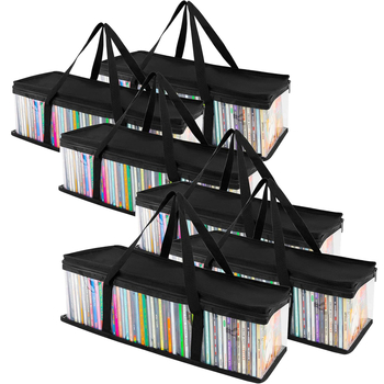 Tarpvalstybinis nešiojamas CD laikymo krepšys, knygų permatomas PVC laikymo krepšys, vandeniui atsparus drėgmei atsparus įvairių daiktų laikymo krepšys lovos dugne