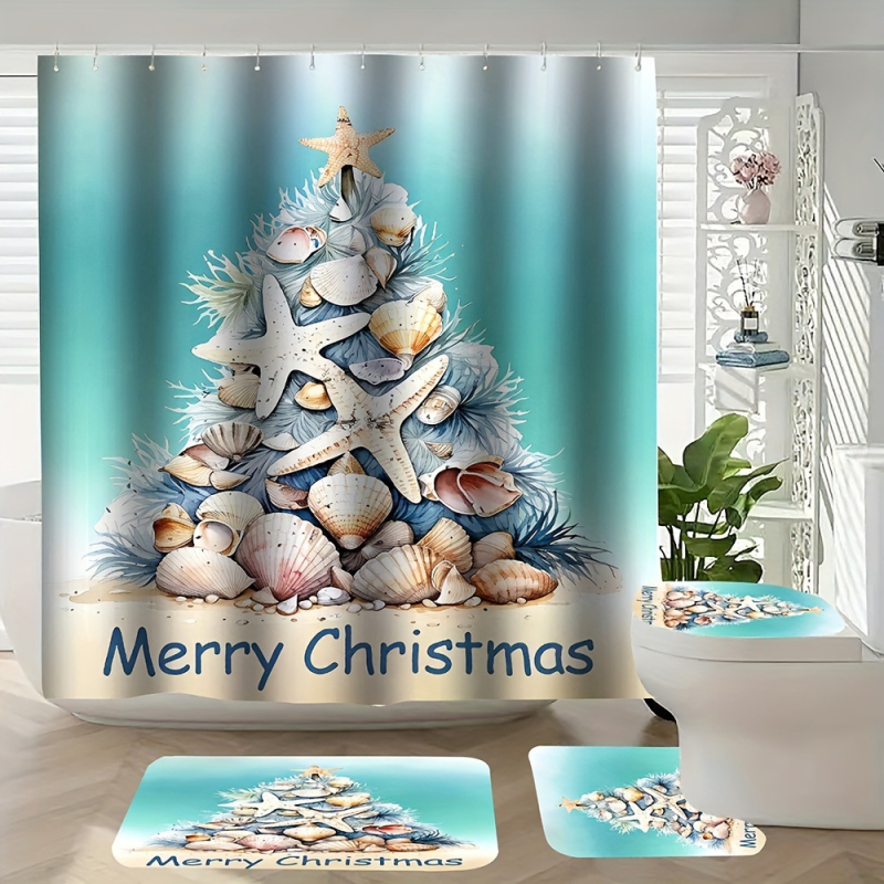 Amazoni piiriülene uus hulgimüügi Xiyin TEMU uus neljaosaline veekindel HD digitaaltrükiga dušikardin