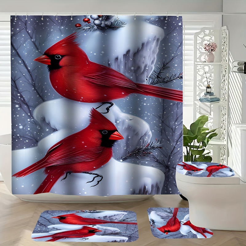 Amazoni piiriülene uus hulgimüügi Xiyin TEMU uus neljaosaline veekindel HD digitaaltrükiga dušikardin