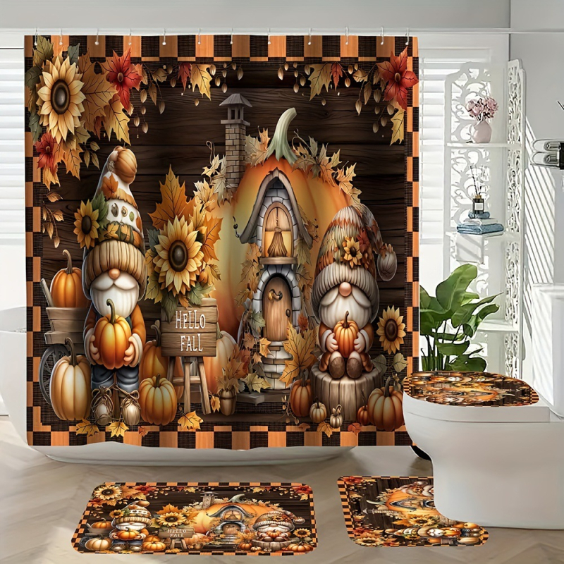 Amazoni piiriülene uus hulgimüügi Xiyin TEMU uus neljaosaline veekindel HD digitaaltrükiga dušikardin