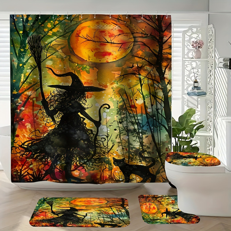 Amazoni piiriülene uus hulgimüügi Xiyin TEMU uus neljaosaline veekindel HD digitaaltrükiga dušikardin