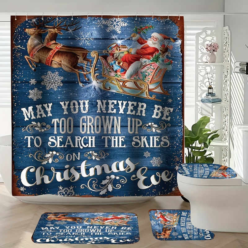 Amazoni piiriülene uus hulgimüügi Xiyin TEMU uus neljaosaline veekindel HD digitaaltrükiga dušikardin