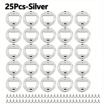 25 ανοιχτήρι μπουκαλιών σιδήρου διασυνοριακής χρήσης με βίδες επινικελωμένο στρογγυλό χοντρό ανοιχτήρι μπουκαλιών μπύρας αξεσουάρ υλικού