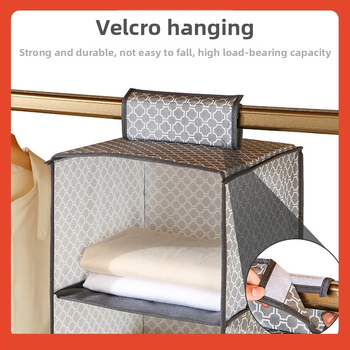 Πυκνωμένη πολυστρωματική τσάντα κρεμαστής αποθήκευσης για ντουλάπα σπιτιού, κρεμαστά εσώρουχα και οργανωτή εσωρούχων, πτυσσόμενη τρισδιάστατη κρεμάστρα ανθεκτική στη σκόνη