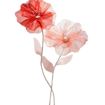 Színes selyemvirág selyemháló virág gézvirág esküvői elrendezés útvezető ablakháló piros bolt körömművészet szépségszalon jelenet dekoráció