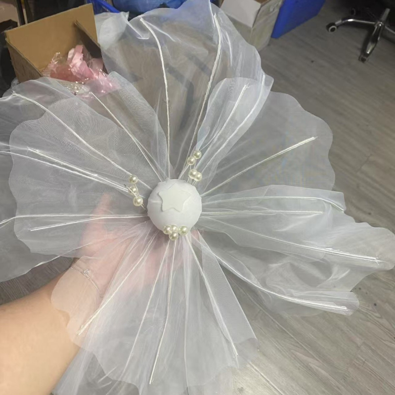 Цветно копринено цвете копринена мрежа цвете марля цвете сватба оформление пътен пътеводител прозорец мрежа червен магазин нокти изкуство салон за красота сцена декорация