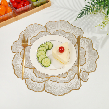 Trimatis „Nordic Peony“ šilumos izoliacinis kilimėlis, skalbiamas viešbučio restorano stalo kilimėlis, karštas, išskirtinis, „Amazon“ prekės ženklas.