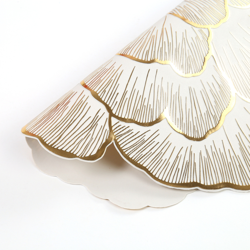 Trimatis „Nordic Peony“ šilumos izoliacinis kilimėlis, skalbiamas viešbučio restorano stalo kilimėlis, karštas, išskirtinis, „Amazon“ prekės ženklas.