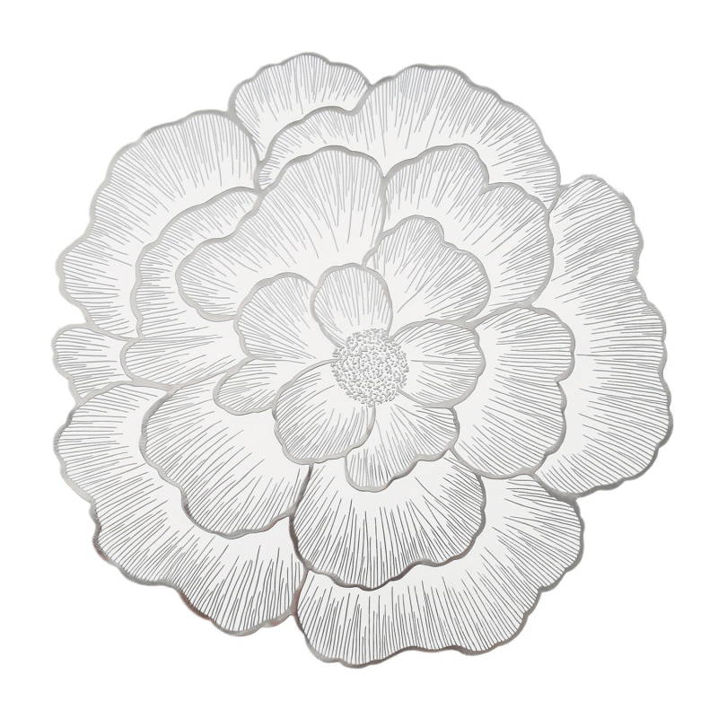 Trimatis „Nordic Peony“ šilumos izoliacinis kilimėlis, skalbiamas viešbučio restorano stalo kilimėlis, karštas, išskirtinis, „Amazon“ prekės ženklas.