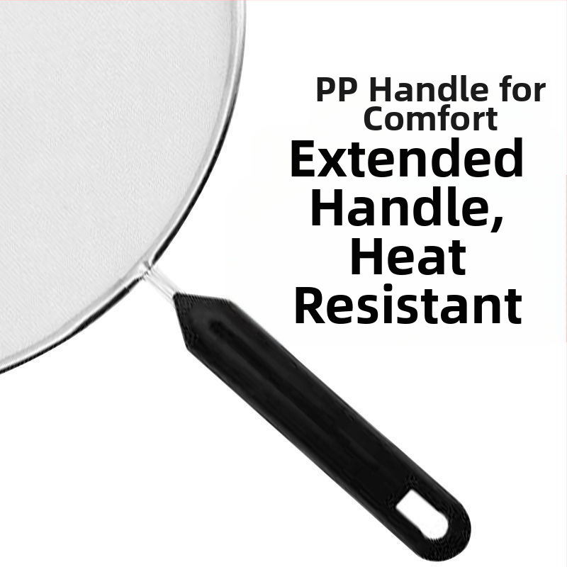 Маслоустойчива мрежа с дръжка, взривоустойчив капак за масло, маслоустойчив капак за филтър, пържене без нараняване на ръцете, фритюрник, шлакоустойчив